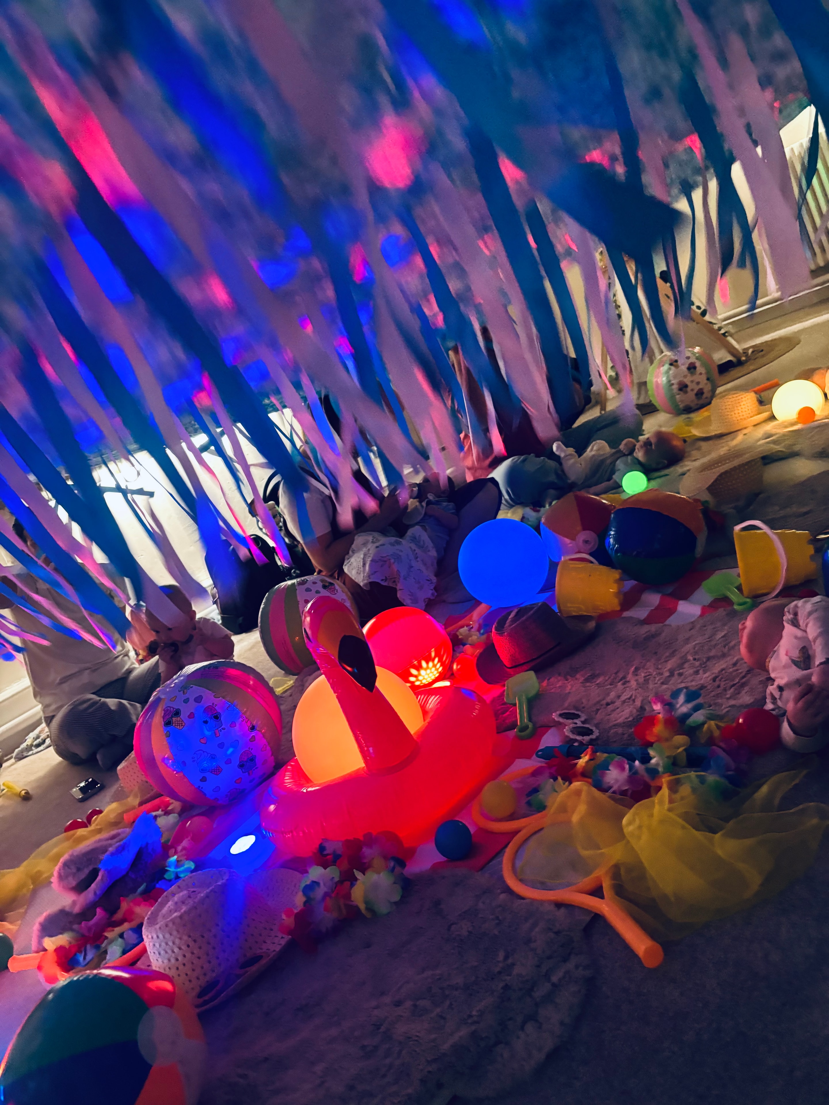 The magical neon sensory room at Buddha Bears